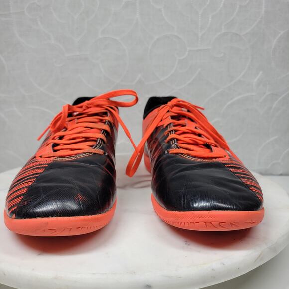 Puma One 5.4 IT Indoor Soccer Shoes Mens 7.5 Orange Black Football Trainer